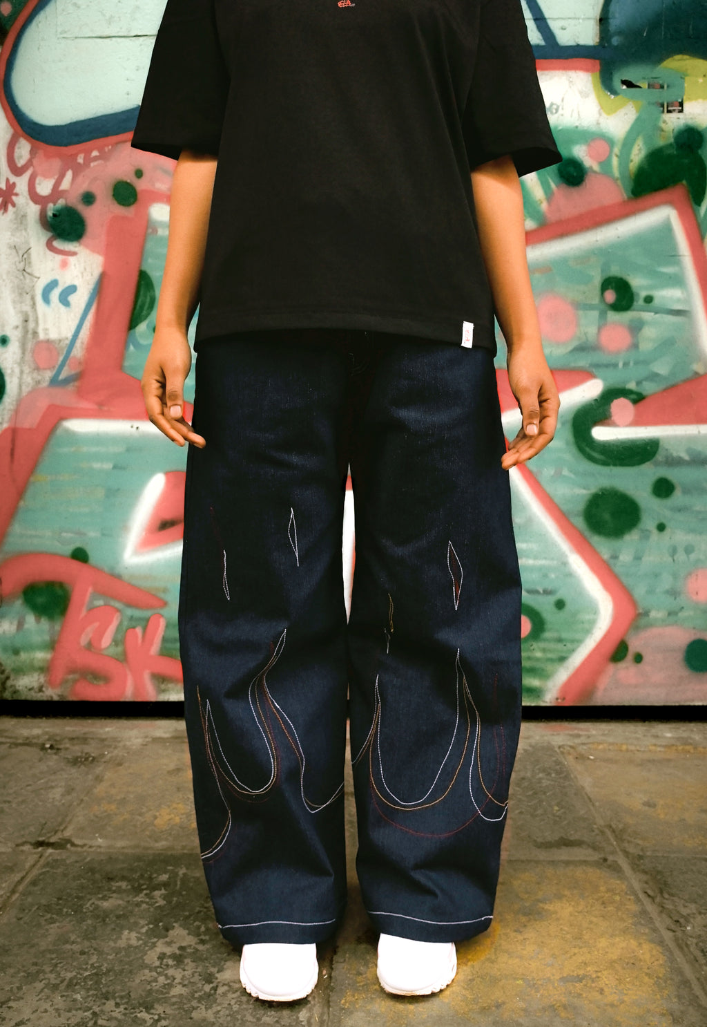 DOUBLE LAYERED FLAME PANTS