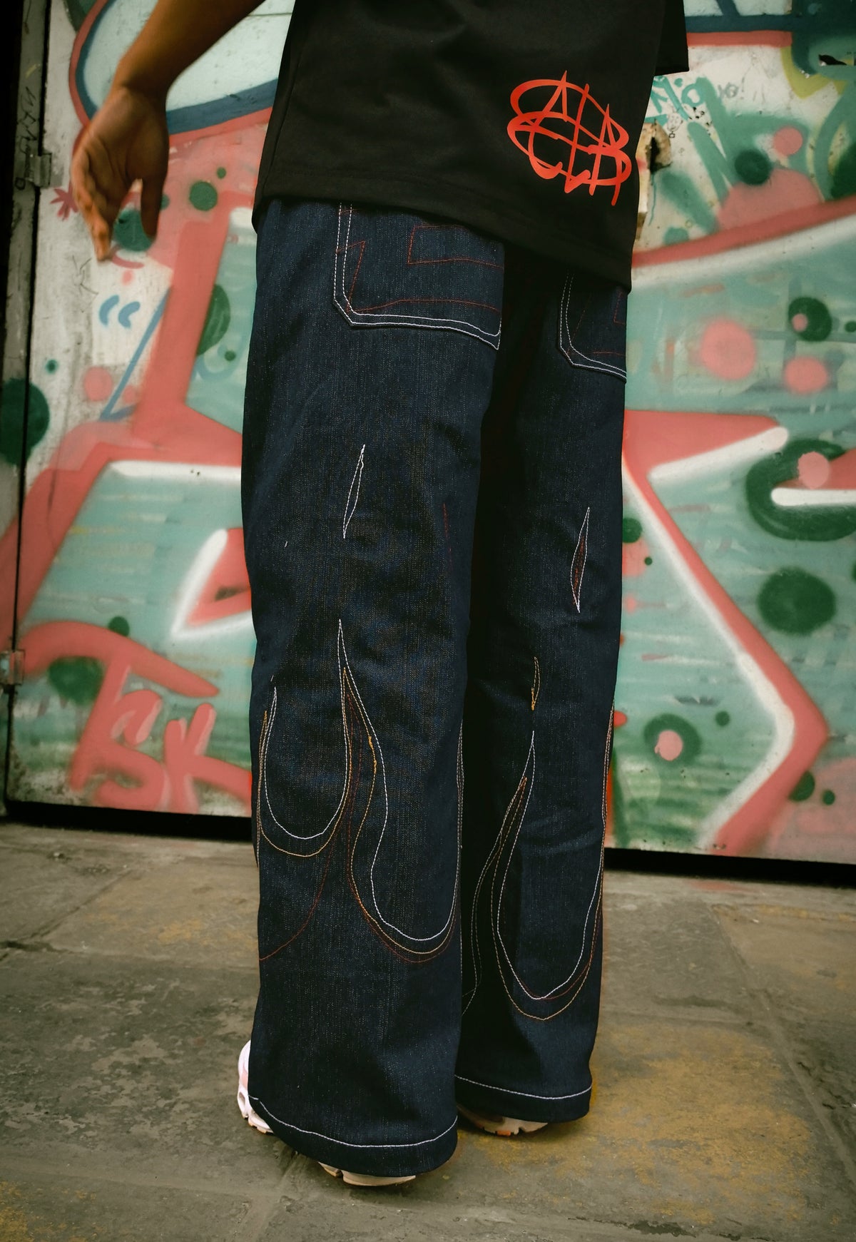 DOUBLE LAYERED FLAME PANTS